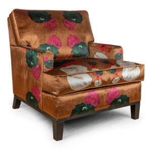 fauteuil bruin print