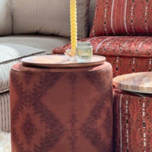 Poef -Peacock Orange-