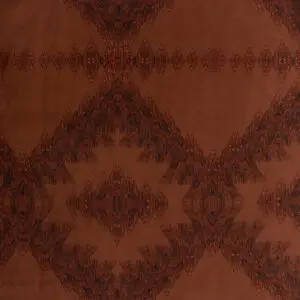 Stof Velvet Natural -Peacock Orange-