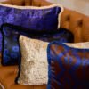Sierkussen -Peacock Blue- Franjekleur Blauw - Afbeelding 7