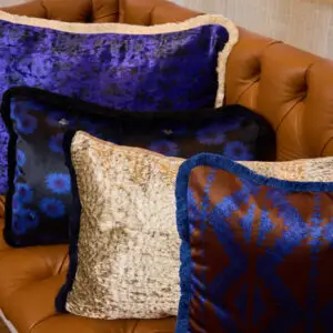 Sierkussen -Peacock Blue- + Blue