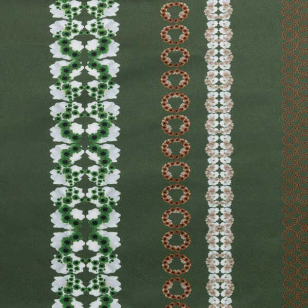 Stof Shine -Flower Garden Green-