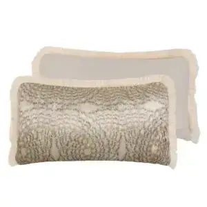 Sierkussen -Touch of Gold- +creme