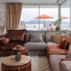 Stof Velvet Touch -Leaves Natural- - Afbeelding 4